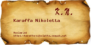 Karaffa Nikoletta névjegykártya